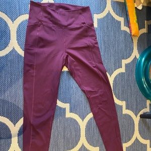 Girlfriend a collective Purple Leggings. POCKETS. Great condition.